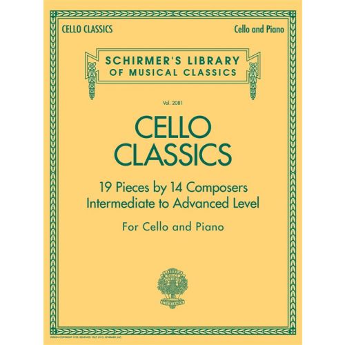 HAL LEONARD CELLO CLASSICS INTERMEDIATE TO ADVANCED LEVEL - CELLO