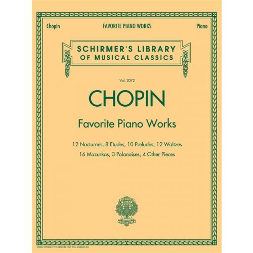 CHOPIN FREDERIC FAVORITE PIANO WORKS - PIANO SOLO