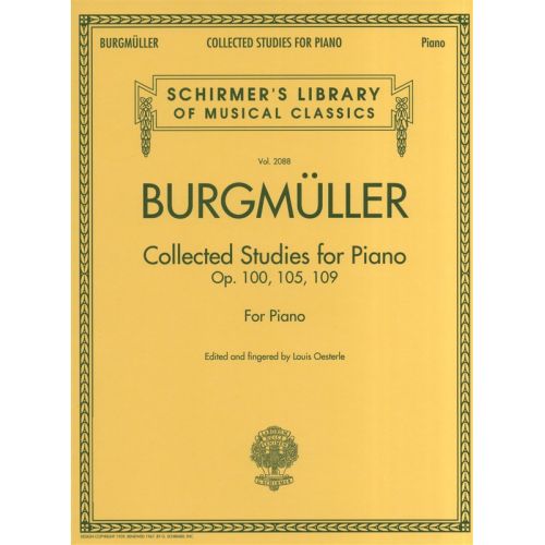 BURGMULLER COLLECTED STUDIES OP 100 105 109 - PIANO SOLO