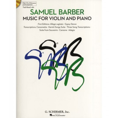 SAMUEL BARBER MUSIC FOR VIOLIN AND PIANO + MP3 - VIOLIN