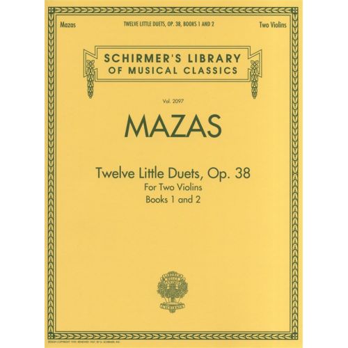 MAZAS JACQUES F - TWELVE LITTLE DUETS OP.38 BOOKS 1 AND 2 VIOLIN DUETS - VIOLIN
