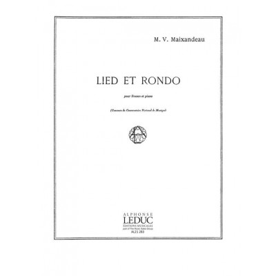 LEDUC Maixandeau M.V. - Lied et Rondo -basson et Piano