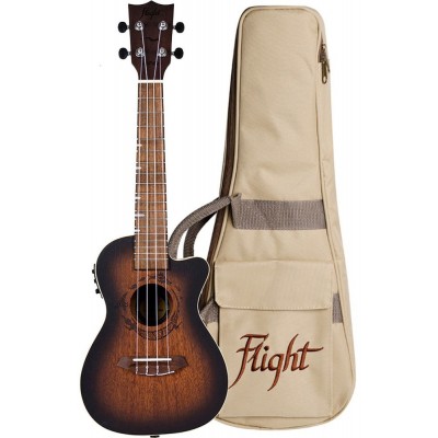Flight: Gemstone DUC380 Elec Con Ukulele - Amber 