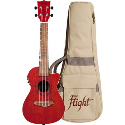 Flight: Gemstone DUC380 Elec Con Ukulele - Coral 
