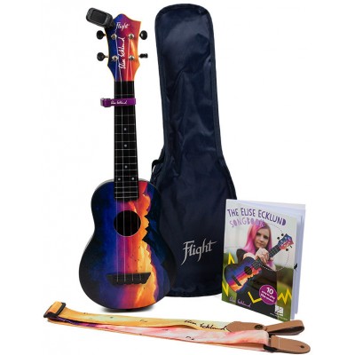 Flight: Elise Ecklund Travel Uke Bundle - Sunset 