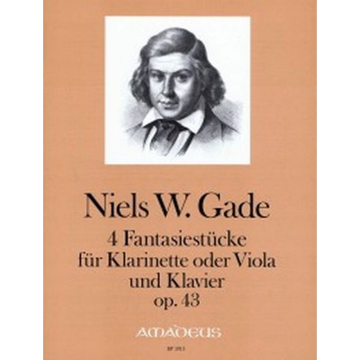  Gade Niels Wilhelm - 4 Fantasiestuecke Op. 43/4 - Clarinet (viola) And Piano