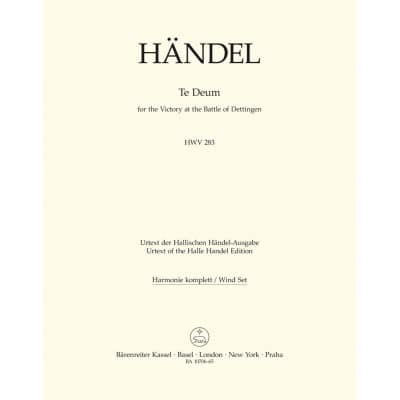  Handel G.f. - Te Deum For The Victory At The Battle Of Dettingen Hwv 283 - Harmonie