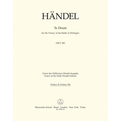  Handel G.f. - Te Deum For The Victory At The Battle Of Dettingen Hwv 283 - Violon 2 