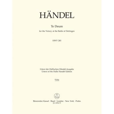 HANDEL G.F. - TE DEUM FOR THE VICTORY AT THE BATTLE OF DETTINGEN HWV 283 - ALTO 