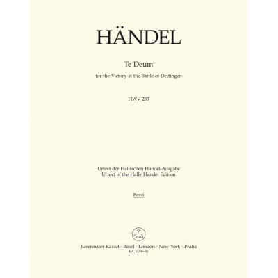 Handel G.f. - Te Deum For The Victory At The Battle Of Dettingen Hwv 283 - Basses