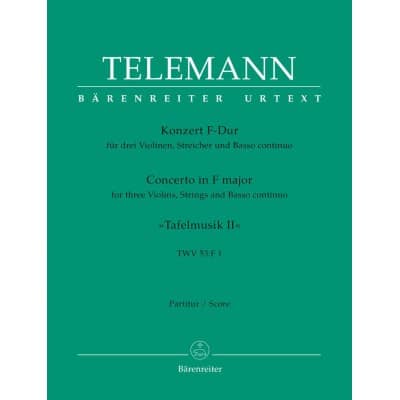  Telemann G.p. - Konzert F-dur Twv 53:f1 - Violon, Cordes Et Basse Continue