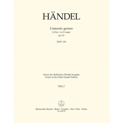 HÄNDEL G. F. - CONC. GROSSO OP.6/1 G-DUR - HAUTBOIS 1
