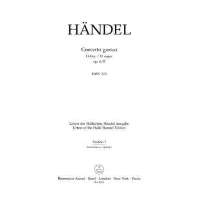 HÄNDEL G. F. - CONC. GROSSO OP.6/5 D/DUR - V. SOLO, 1. TUTTI