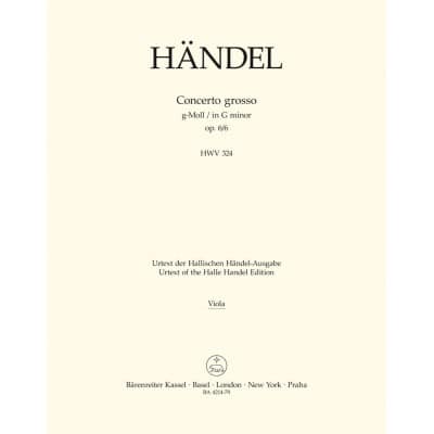 HAENDEL G. F. - CONCERTO GROSSO OP. 6 N 6 EN SOL MINEUR