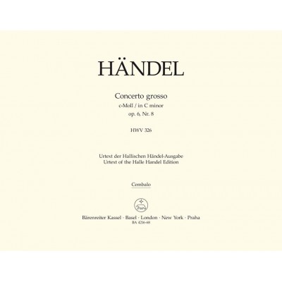 HNDEL G. F. - CONC. GROSSO OP.6/8 C-MOLL  - CLAVECIN