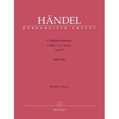 HNDEL G. F. - CONC. GROSSO OP.6/8 C-MOLL  - CONDUCTEUR 