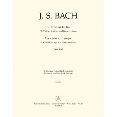 BACH J.S. - CONCERTO EN MI MAJEUR BWV 1042 - VIOLON 1