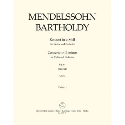 MENDELSSOHN - CONCERTO FOR VIOLIN AND ORCHESTRA E MINOR OP.64 - VIOLON 1