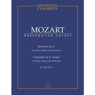 MOZART W.A. KONZERT FUR FLOTE, HARFE UND ORCHESTER CDUR KV 299(297C) CONDUCTEUR POCHE