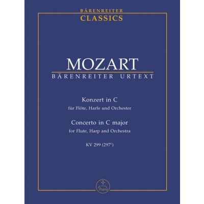 MOZART W.A. CONCERTO FOR FLUTE, HARP AND ORCHESTRA C MAJOR KV 299(297C) STUDY SCORE