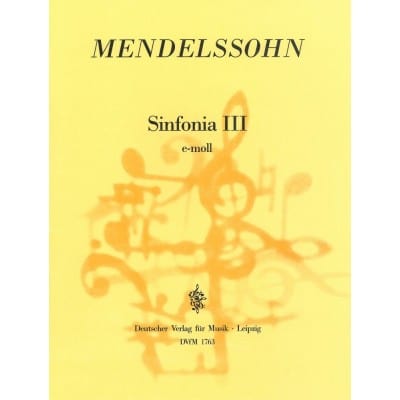 MENDELSSOHN-BARTHOLDY F. - SINFONIA III E-MOLL - STRINGS