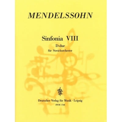 MENDELSSOHN-BARTHOLDY F. - SINFONIA VIII D-DUR - STRINGS
