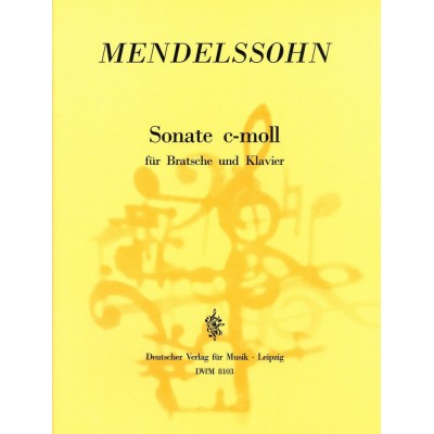 MENDELSSOHN-BARTHOLDY F. - SONATE C-MOLL - VIOLA, PIANO