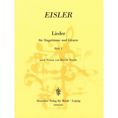  Eisler Hanns - Ausgewahlte Lieder 1 - Voice, Guitar