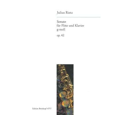 EDITION BREITKOPF RIETZ JOHANNES - SONATE G-MOLL OP. 42 - FLUTE, PIANO