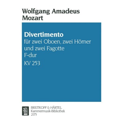 EDITION BREITKOPF MOZART W.A. - DIVERTIMENTO F-DUR KV 253