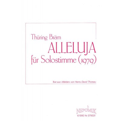 EDITION BREITKOPF Bram Thuring - Alleluja - Soprano
