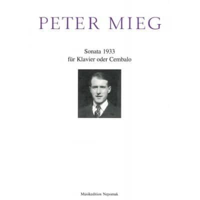 MIEG PETER - SONATE 1933 - PIANO