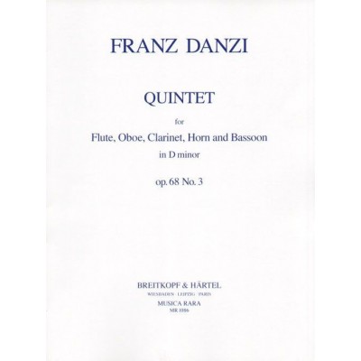  Danzi Franz - Quintett In D Op. 68 Nr. 3 - Blaser Quintett