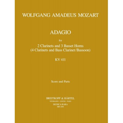 MUSICA RARA MOZART W.A. - ADAGIO KV 484A (411)