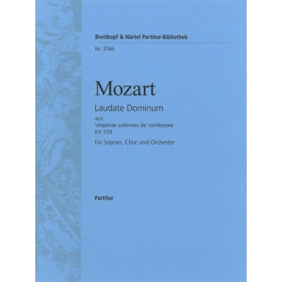  Mozart Wolfgang Amadeus - Laudate Dominum Aus Kv 339 - Soli, Mixed Choir, Orchestra