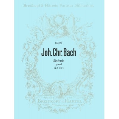 BACH JOHANN CHRISTIAN - SINFONIA G-MOLL OP. 6/6 - ORCHESTRA