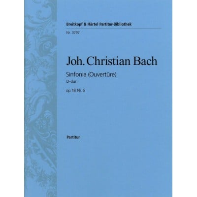  Bach Johann Christian - Sinfonia D-dur Op. 18/6 - Orchestra