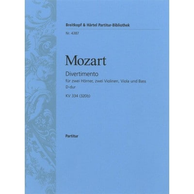  Mozart Wolfgang Amadeus - Divertimento D-dur Kv 334(320) - Orchestra