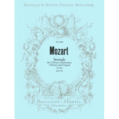 EDITION BREITKOPF Mozart W.a. - Serenade ES-dur KV 375 - Conducteur