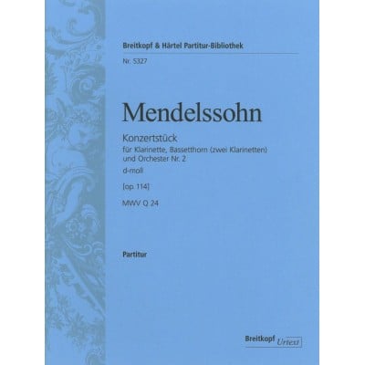  Mendelssohn-bartholdy F. - Konzertstuck 2 D-moll Op. 114 - 2 Clarinet, Orchestra