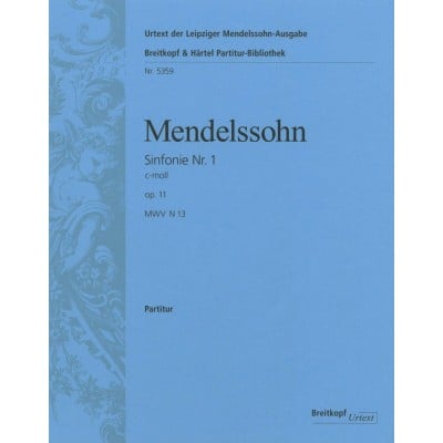  Mendelssohn-bartholdy F. - Symphonie Nr. 1 C-moll Op. 11 - Orchestra