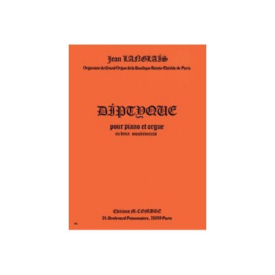 LANGLAIS JEAN - DIPTYQUE EN 2 MOUVEMENTS - PIANO ET ORGUE