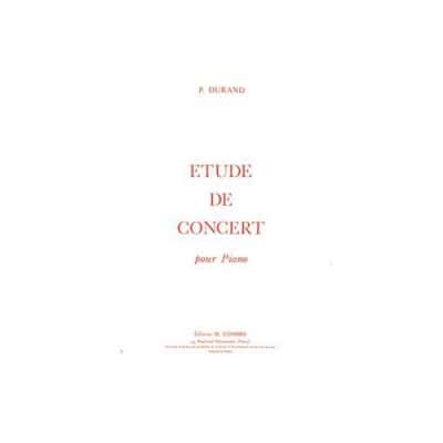 DURAND PIERRE - ETUDE DE CONCERT - PIANO