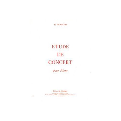 COMBRE DURAND PIERRE - ETUDE DE CONCERT - PIANO