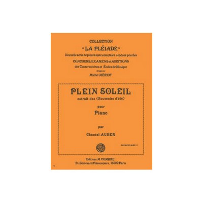 AUBER CHANTAL - PLEIN SOLEIL EXTR. DES SOUVENIRS D'ETE - PIANO