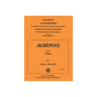 PHILLIPS RICHARD - AUBEPINE - PIANO