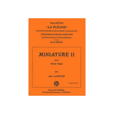 LANGLAIS JEAN - MINIATURE II - ORGUE
