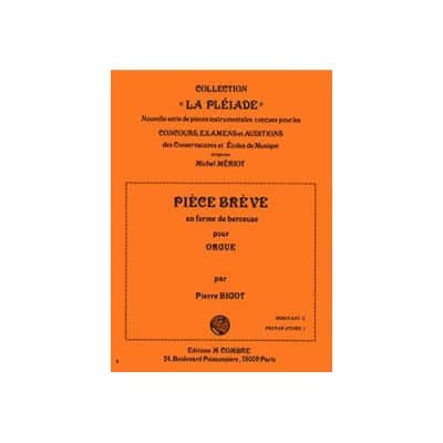 BIGOT - PIÈCE BRÈVE EN FORME BERCEUSE - ORGUE