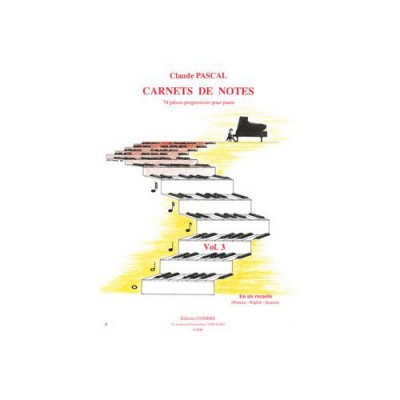 PASCAL CLAUDE - CARNETS DE NOTES VOL.3 - PIANO