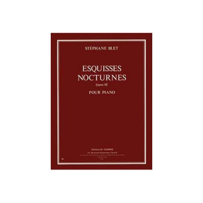 COMBRE Blet - Esquisses Nocturnes Op.8 - Piano